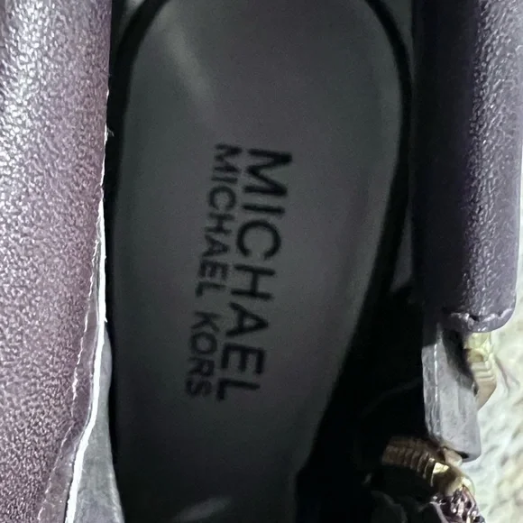 New MICHAEL Michael Kors Brown Leather Ankle Boot 8M Open Toe - Picture 11 of 14